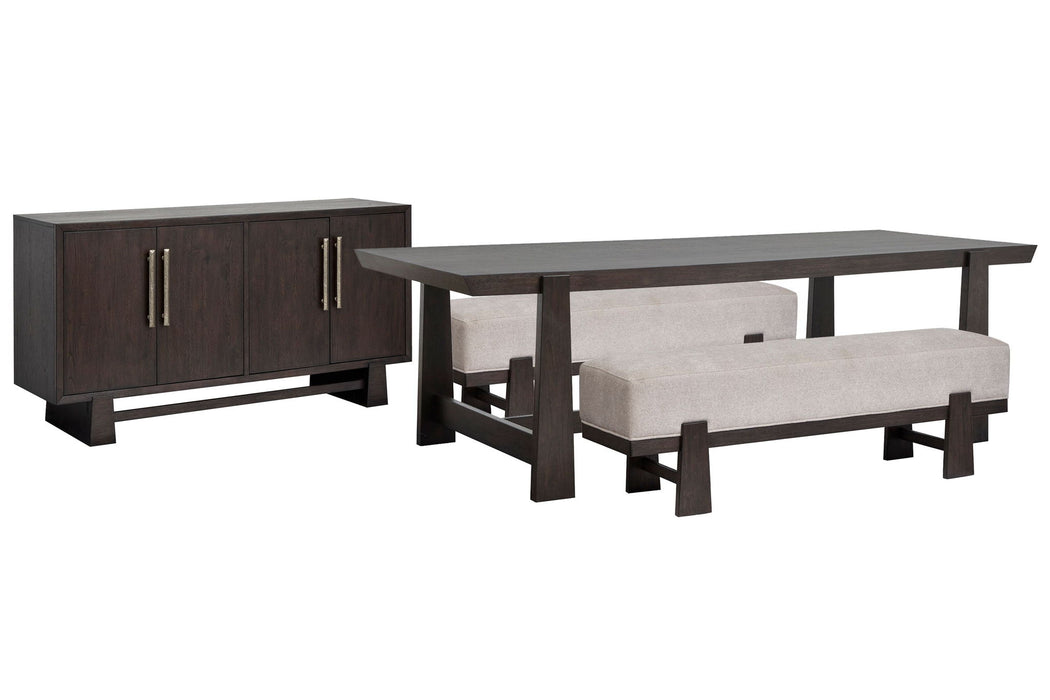 Tauren - Trestle Dining Table Set