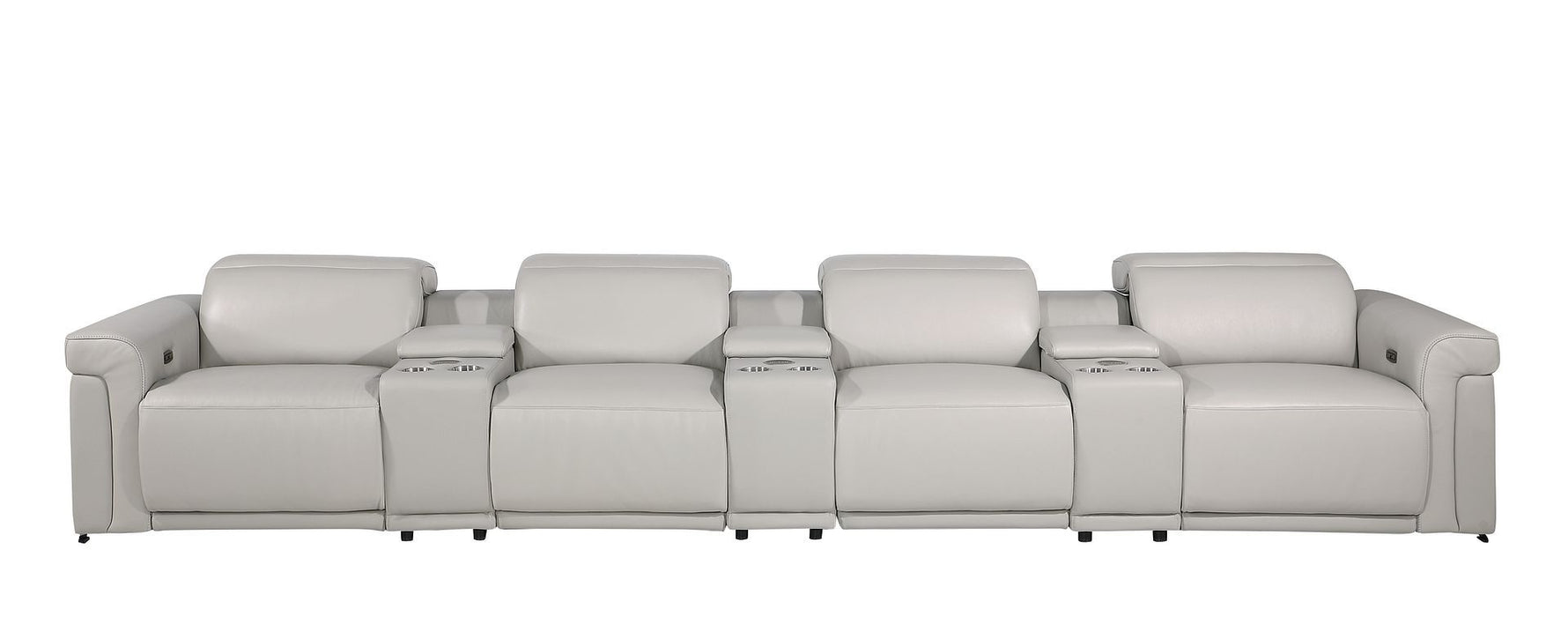 1126 - 7-Piece Modular Power Reclining Sofa In With 4 Power Recliners & Power Headrests