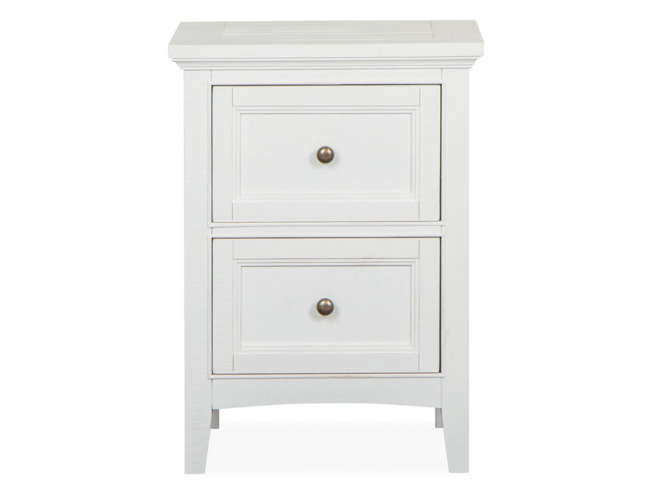 Heron Cove - Small Drawer Nightstand - Chalk White And Dovetail Gray