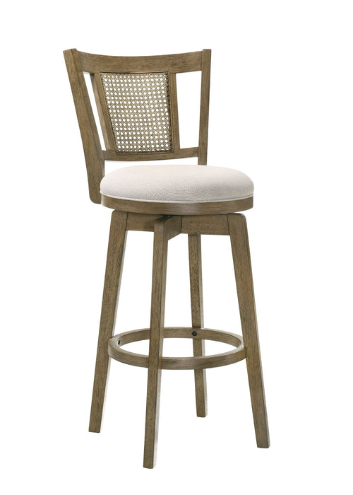 Isla - 26" Putty Brown Counter Height Rubberwood Swivel Barstool