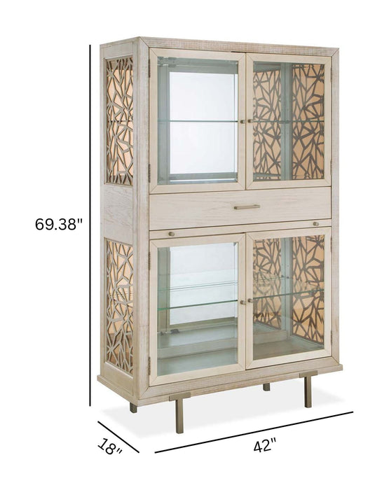 Lenox - Display Cabinet - Warm Silver