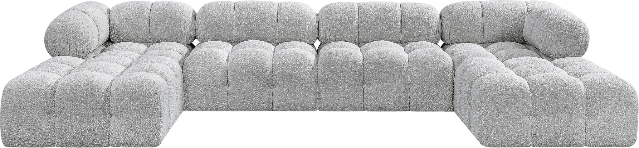 Ames - 6 Piece Fabric Modular U-Shaped Sectional