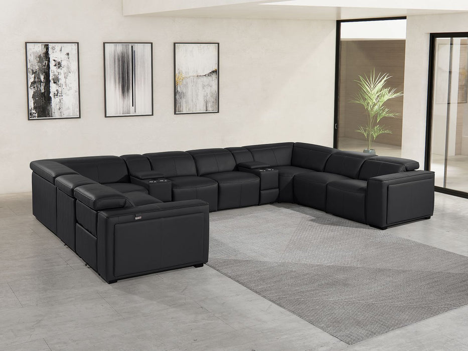 1224 - 10-Piece U-Shaped Sectional Sofa In With 4 Power Recliners & Power Headrests