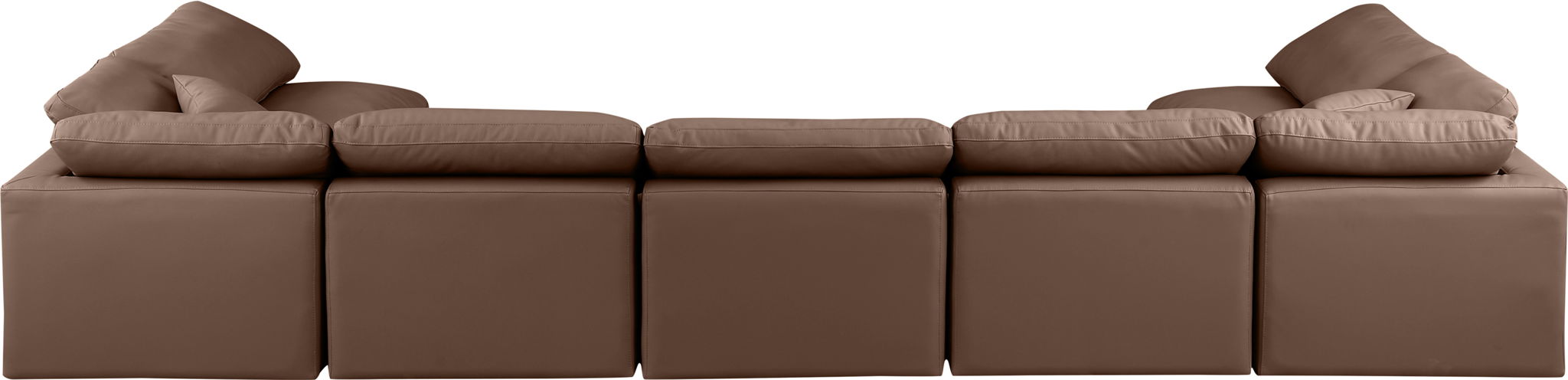 Indulge - Faux Leather 7 Piece Modular U-Shaped Sectional