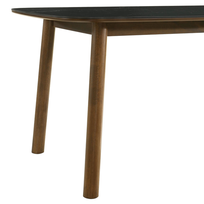Emorie - Rectangle Wood Dining Table - Black / Walnut