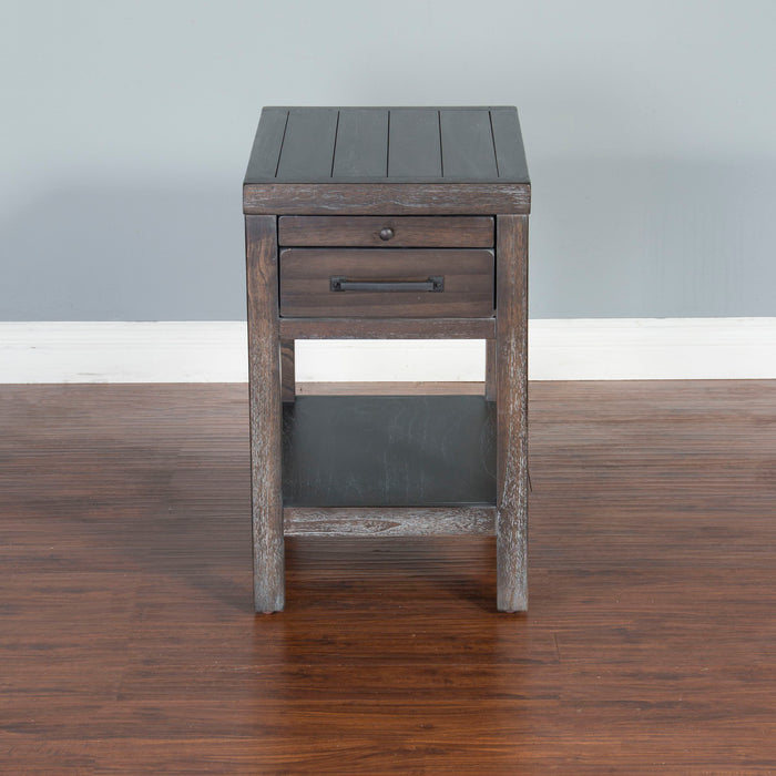 Dundee - Chair Side Table - Dark Brown