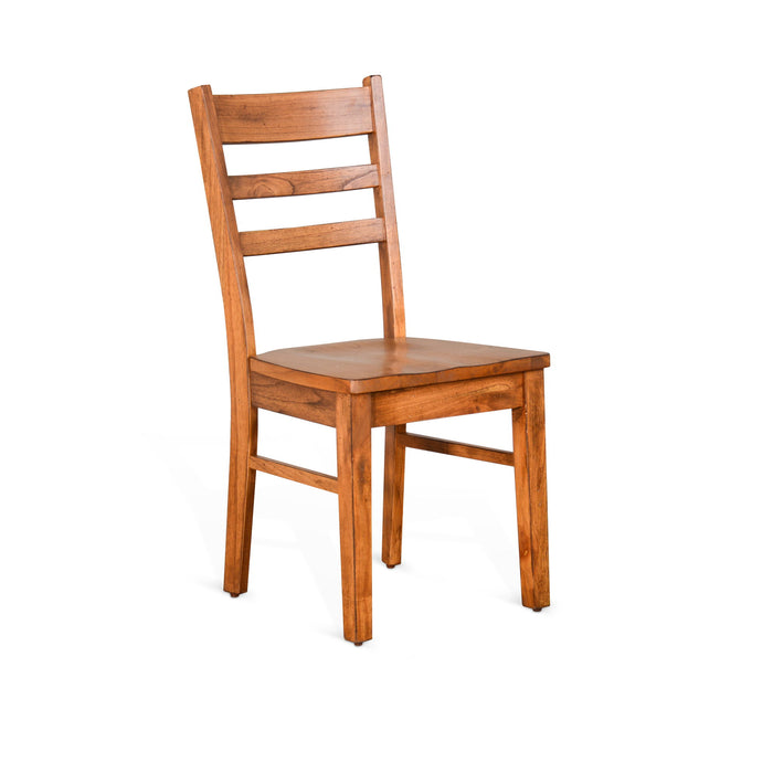 Sedona - Ladderback Chair, Wood Seat (Set of 2) - Rustic Oak