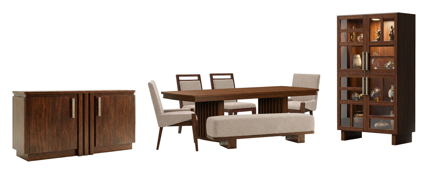 Reena - Extendable Trestle Dining Table Set
