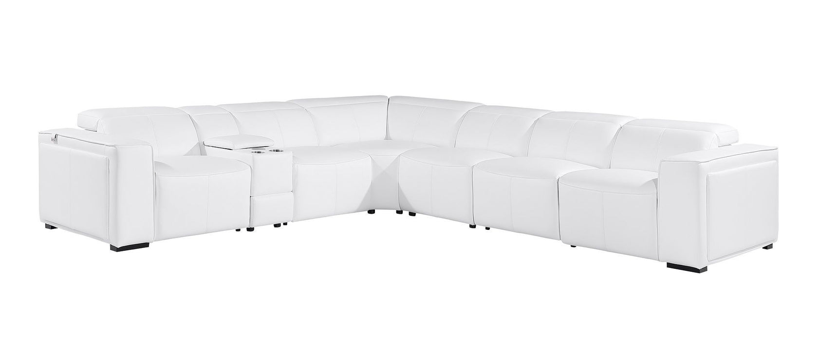1224 - 7-Piece L-Shaped Sectional Sofa In With 3 Power Recliners & Power Headrests