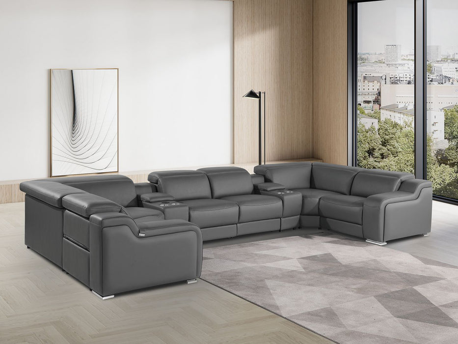 1116 - 8-Piece U-Shaped Sectional Sofa In With 2 Power Recliners & Power Headrests