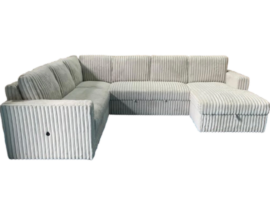 3 piece media sectional