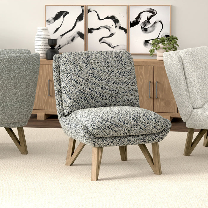 Emerson - Armless Accent Chair - Pewter