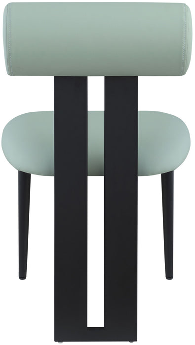 Dario - Faux Leather Dining Chair With Black Frame (Set of 2)