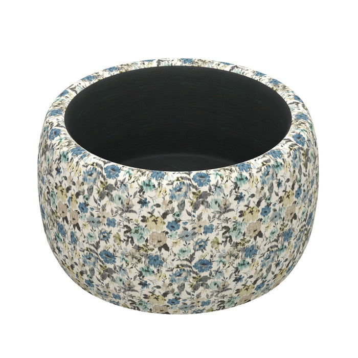 Cecily - Storage Ottoman - Blue Meadow