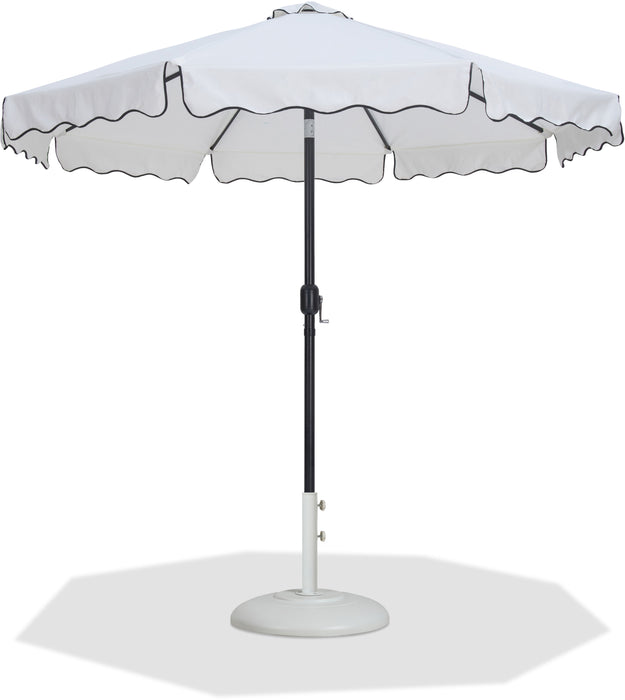 Amalfi - Patio Umbrella - White Base / Black Pole