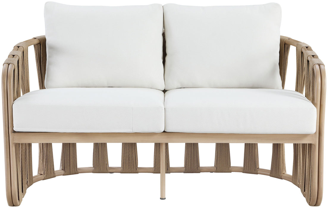 San Pietro - Resilient Waterproof Fabric 60.5" Upholstered Outdoor Patio Loveseat