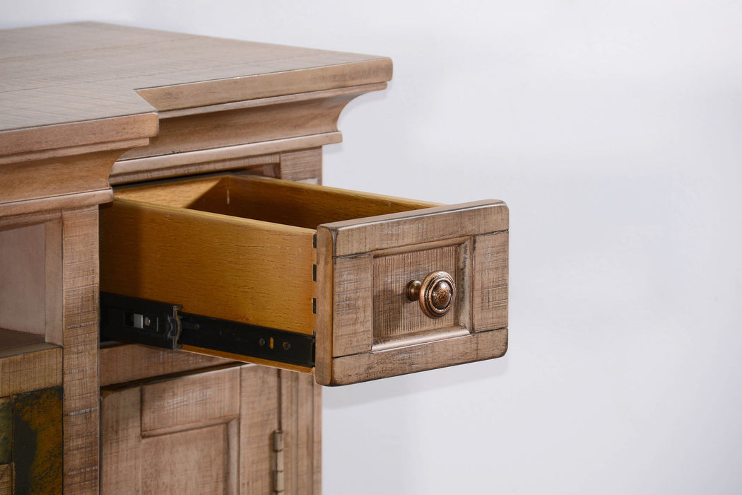 72" Console With Electric Fireplace