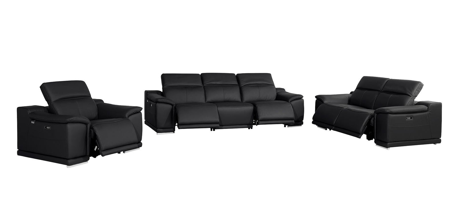 9762 - 6-Piece Modular Power Reclining Sofa, Loveseat And Chair Set With 5 Power Recliners In