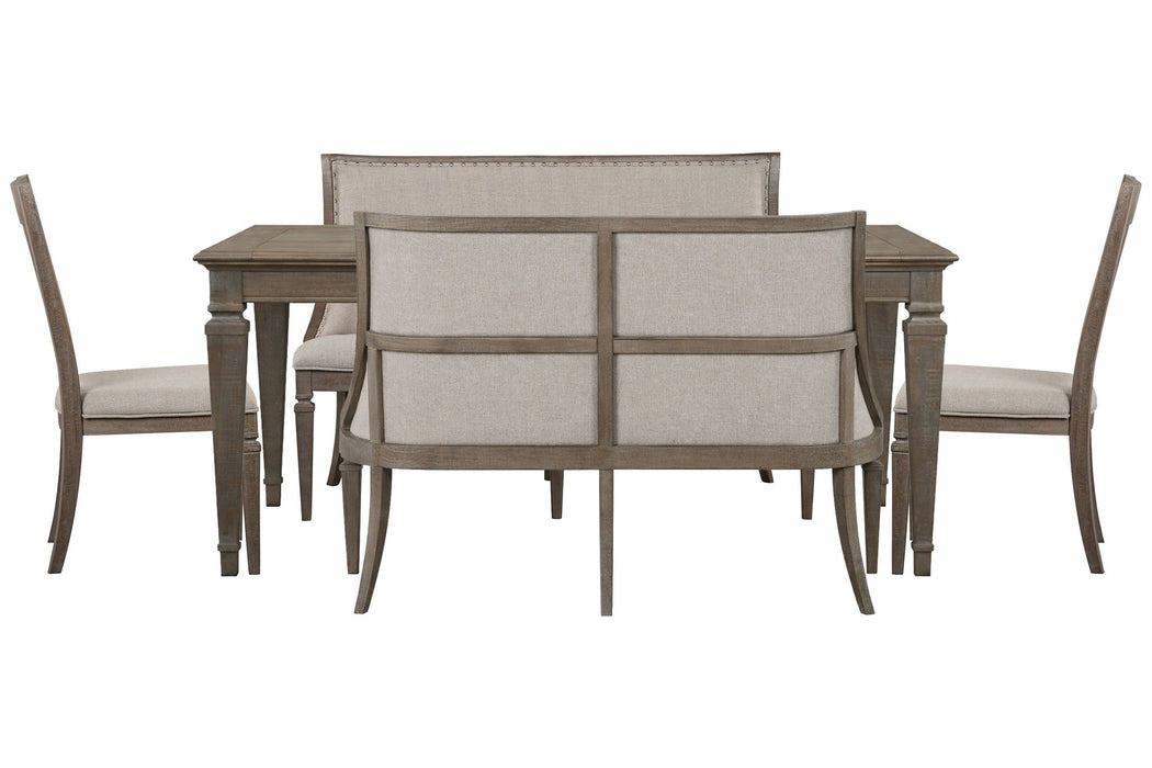 Lancaster - 5 Piece Extendable Rectangular Dining Table Set