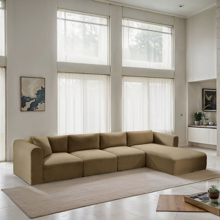 Shaggy - 4 Piece Modular Sectional