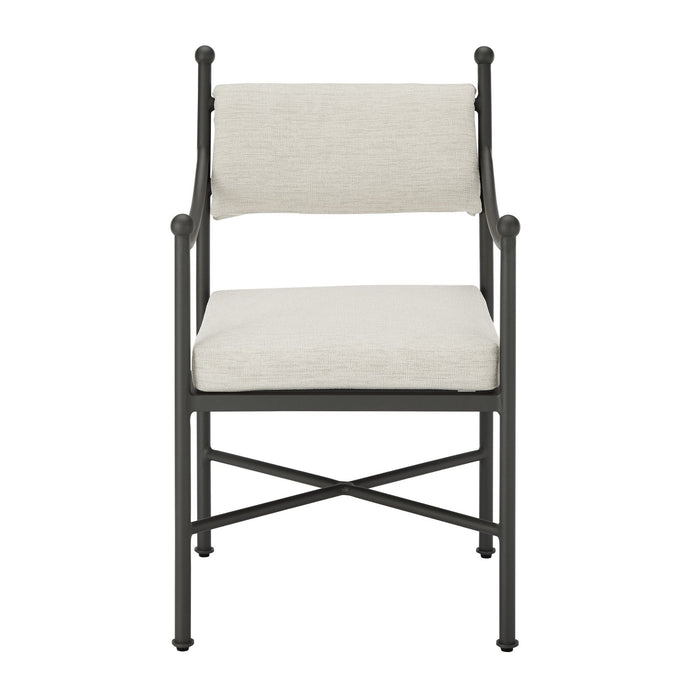 Leni - Outdoor Armchair With Cushions And Powder Coated Aluminum Frame - Moonveil / Warm Gray