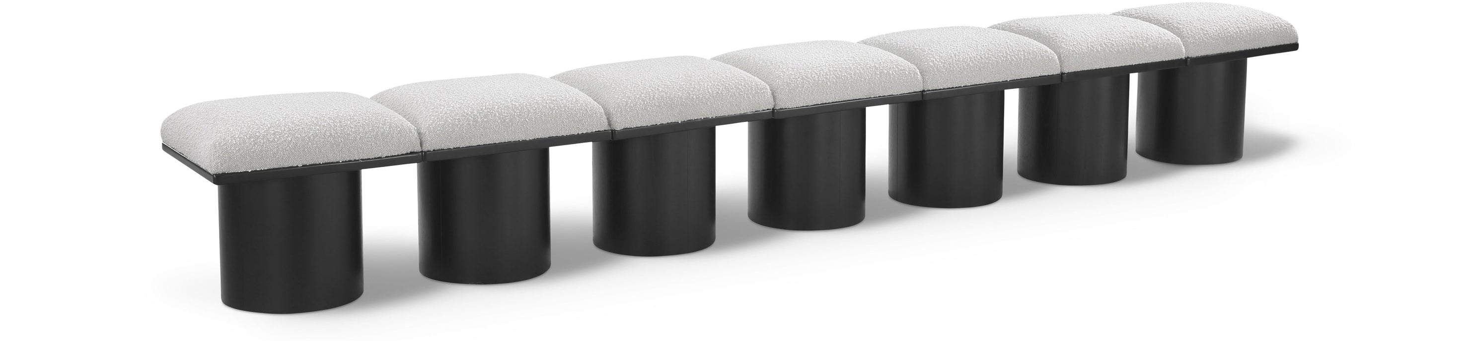 Pavilion - 7 Piece Modular Bench With Black Base