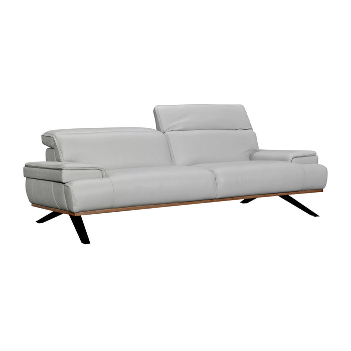 Prato - Leather Sofa - Dove Gray