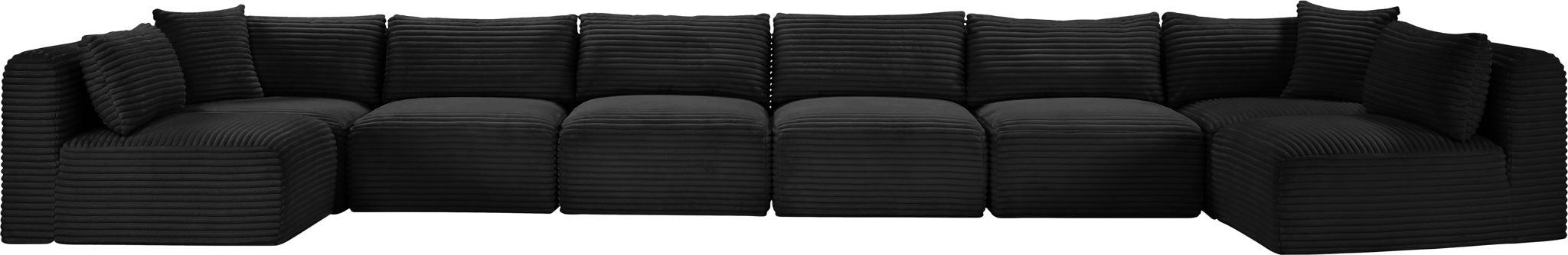 Shaggy - 8 Piece Modular U-Shaped Armless Sectional