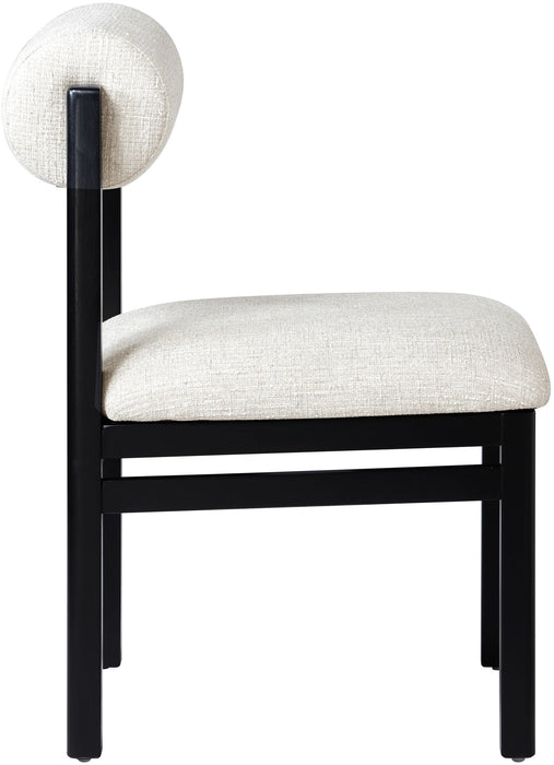 Roundhill - Fabric Dining Chair (Set of 2) - Black Frame