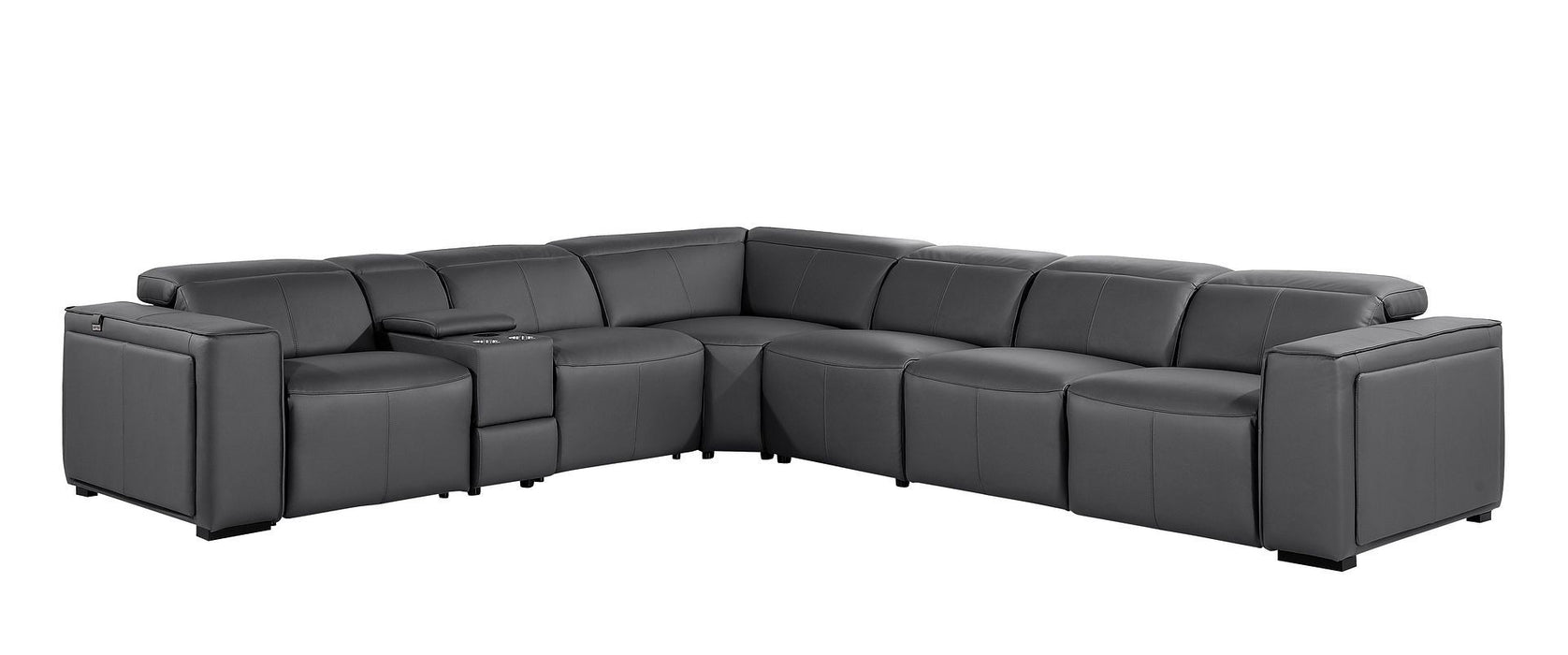 1224 - 7-Piece L-Shaped Sectional Sofa In With 4 Power Recliners & Power Headrests
