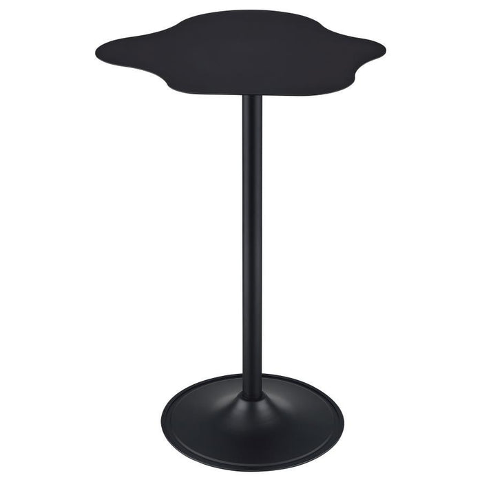 Keanu - Pedestal Cloud-Shaped Top Bar Table - Black