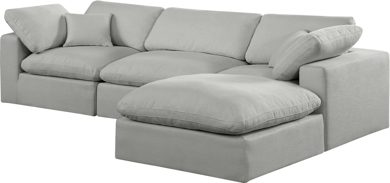 Comfy - 4 Piece Linen Fabric Modular Sectional With Chaise