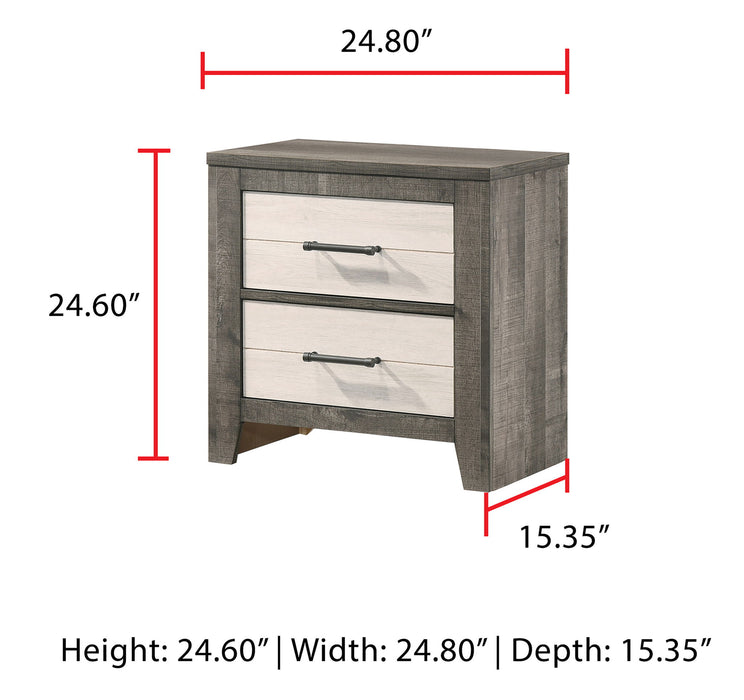 Rhett - Nightstand - Chalk / Gray