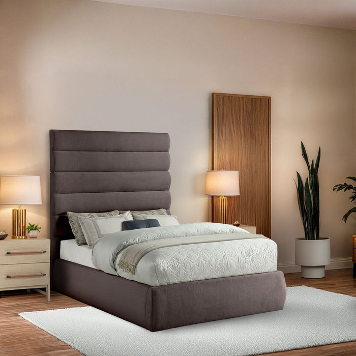 Adam - Linen Fabric Bed With 70.5" Headboard