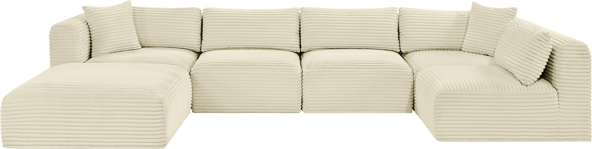 Shaggy - 6 Piece Modular U-Shaped Sectional