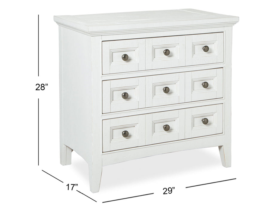 Heron Cove - Relaxed Traditional Chalk White Three Drawer Nightstand - Chalk White