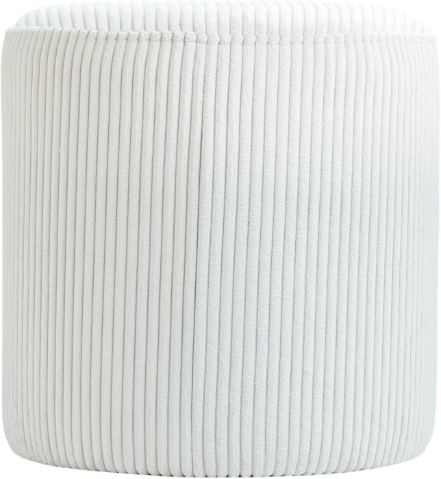 Roy - Round Microsuede Ottoman / Stool