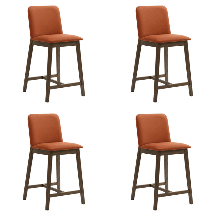Allin - Upholstered Wood Counter Height Barstool