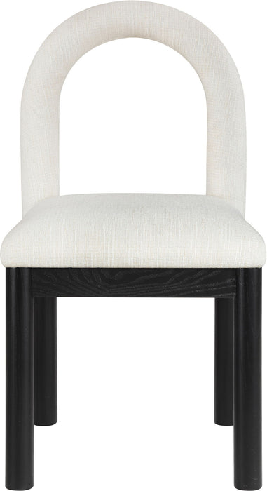 Conrad - Linen Dining Chair With Black Legs