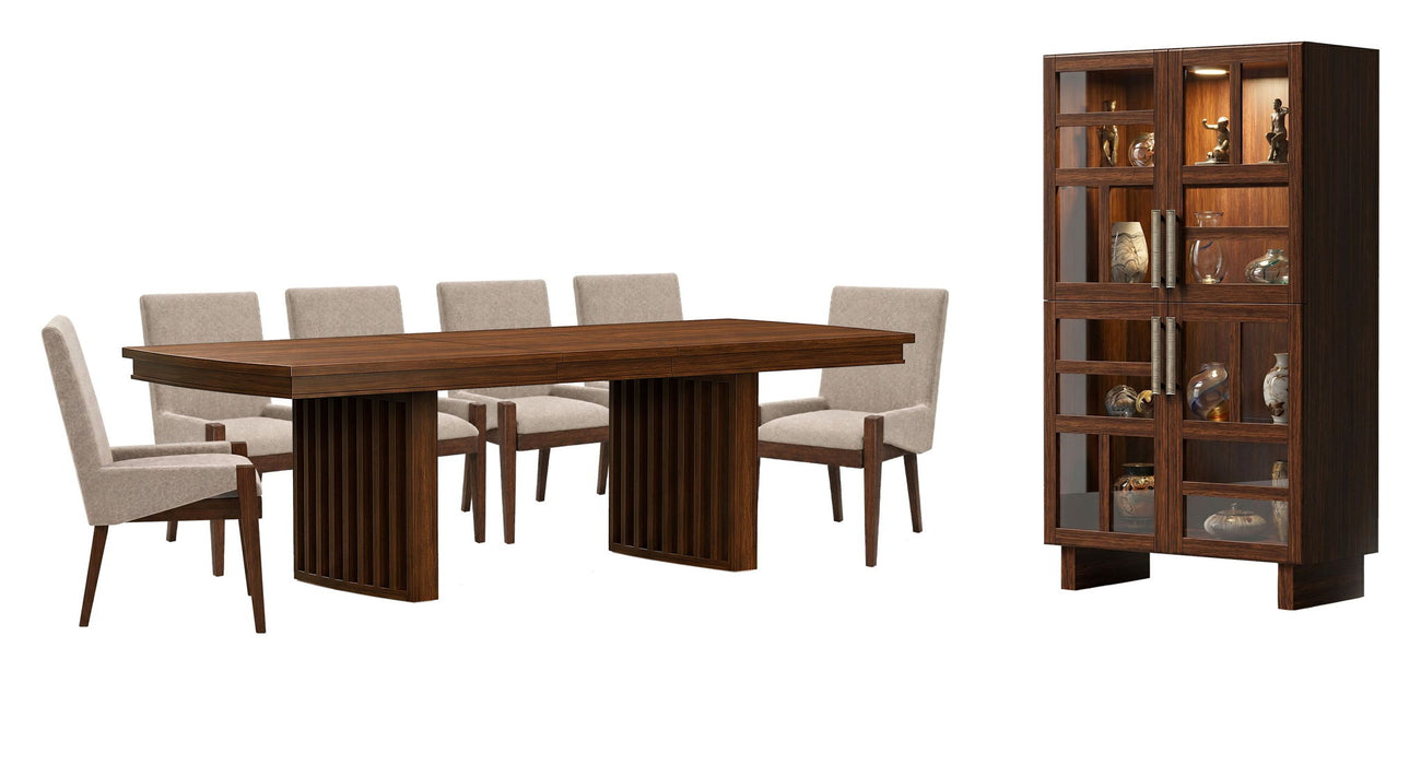 Reena - Extendable Trestle Dining Table Set