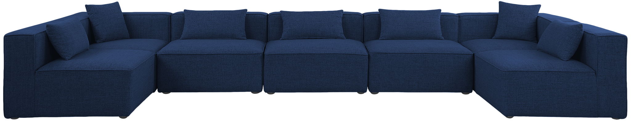 Cube - Linen 7 Piece Modular U-Shaped Sectional