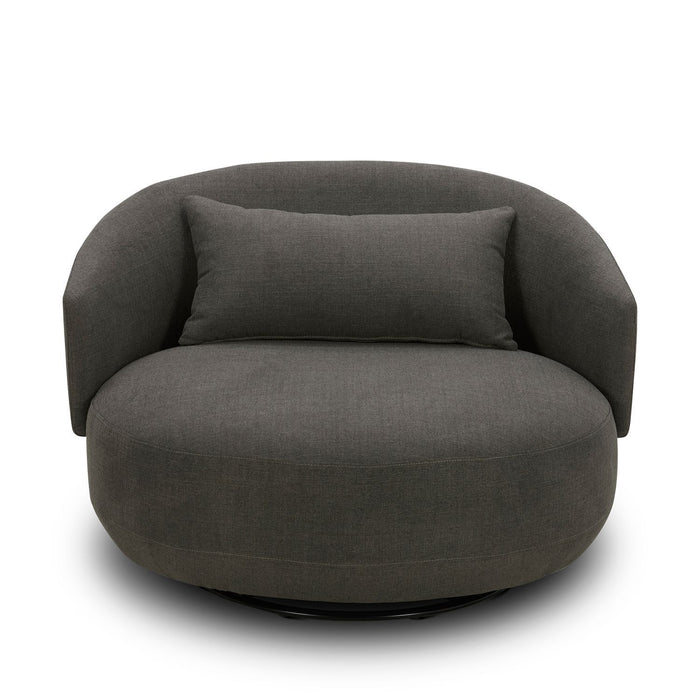 Haley - Upholstered Swivel Cuddler Chair