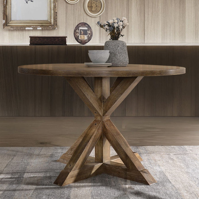 Wallace II - Dining Table - Weathered Oak