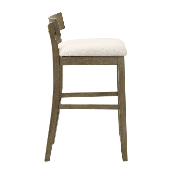 Merie - Modern Transitional Wood Bar Height Kitchen Bar Stool