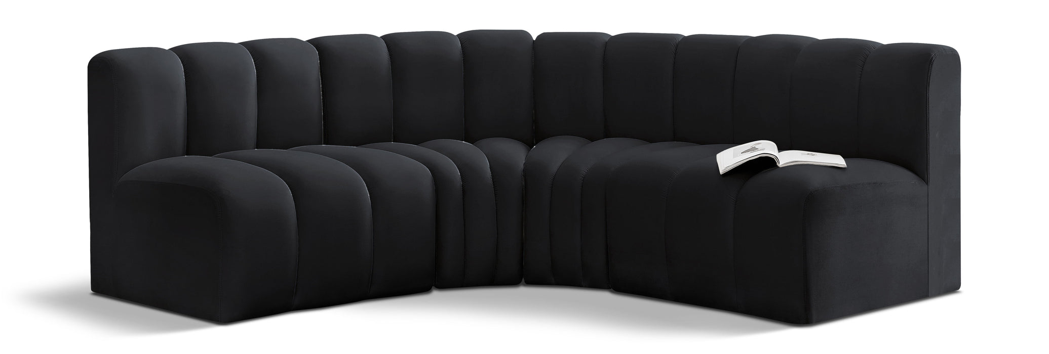 Arc - Velvet 4 Piece Corner Modular Sofa