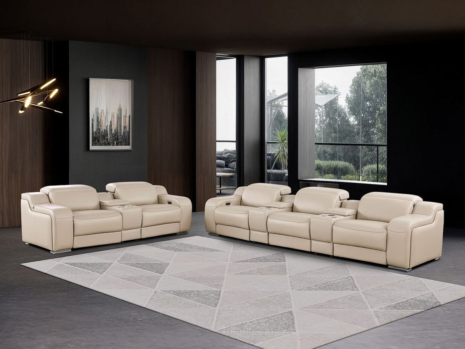 1116 - 8-Piece Modular Power Reclining Sofa, Loveseat & Chair Set In With 5 Power Recliners & Power Headrests