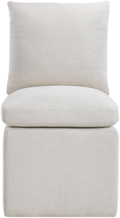 Nelori - Linen Textured Performance Fabric Upholstered Dining Chair (Set of 2)