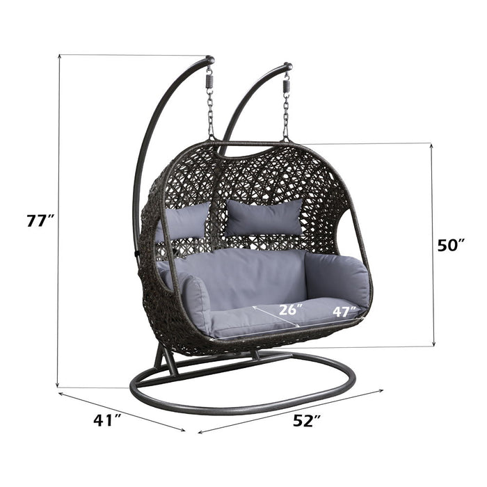 Vasant - 52" Hanging Chair - Fabric & Wicker