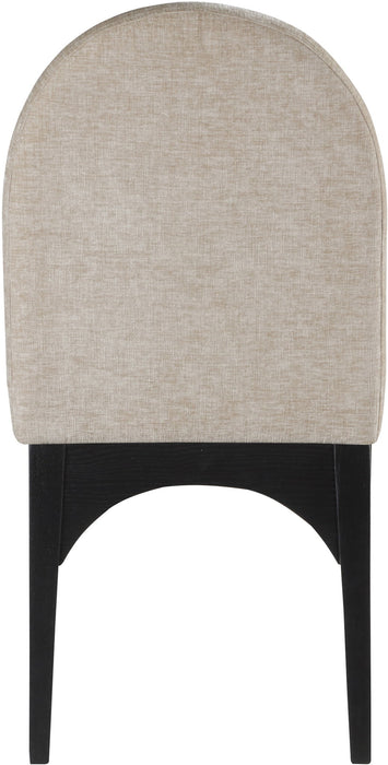 Waldorf - Chenille Dining Side Chair With Black Legs