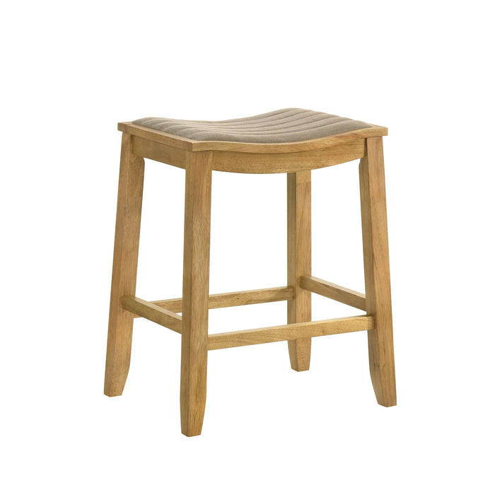 Iyani - Coastal Modern Wood Counter Height Kitchen Bar Stool